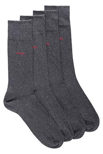 HUGO Herren 2P RS UNI CC Socken, 2per pack Schwarz (Charcoal 012), 43/46 (Herstellergröße: 43-46) von HUGO