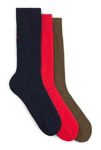 HUGO Herren 3P RS UNI CC Mittelhohe Socken mit Logo-Details im Dreier-Pack Gemustert960 39-42 von HUGO
