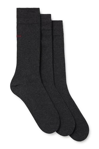 HUGO Herren 3P Rs Uni Colors Cc Regular Socks, Medium Grey31, 39-42 von HUGO