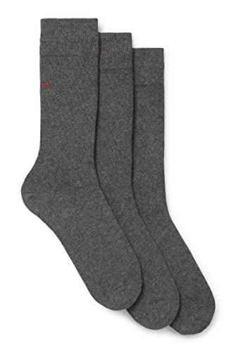 HUGO Herren 3P Rs Uni Colors Cc Regular Socks, Medium Grey31, 43-46 von HUGO