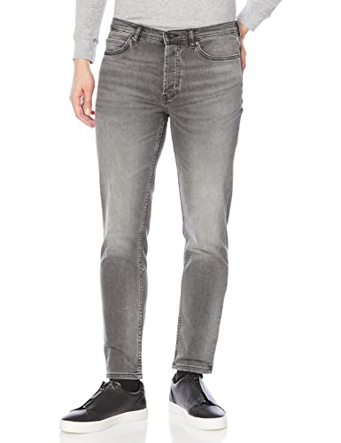 HUGO Herren 634 Graue Tapered-Fit Jeans aus bequemem Stretch-Denim Grau 32/34 von HUGO