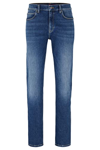 HUGO Herren 708 Blaue Slim-Fit Jeans aus besonders softem Denim Blau 31/34 von HUGO