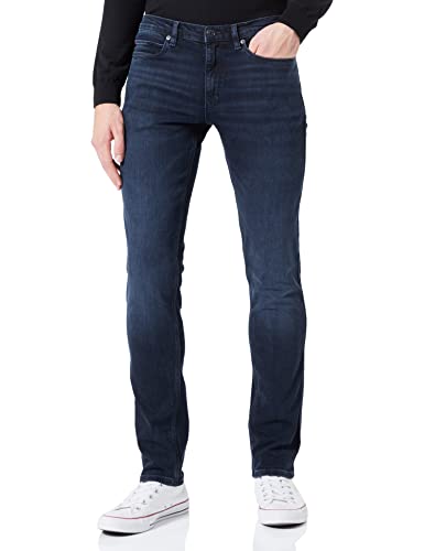 HUGO Herren 708 Slim-Fit Jeans aus schwarzblauem Stretch-Denim Dunkelblau 29/34 von HUGO