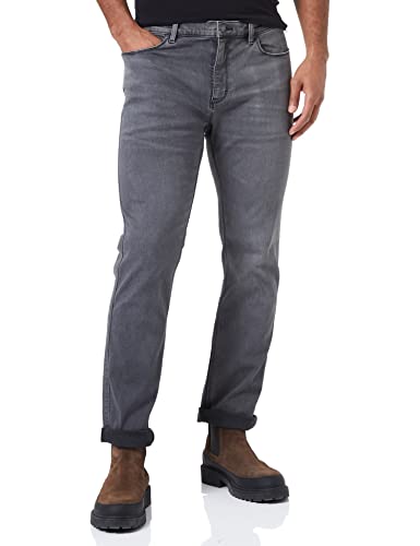 HUGO Herren 708 Schwarze Slim-Fit Jeans aus bequemem Stretch-Denim Dunkelgrau 36/32 von HUGO