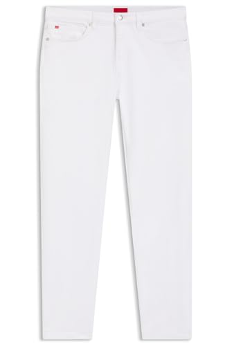 HUGO Herren 734 Extra Slim-Fit Jeans aus weißem Stretch-Denim Weiß 33/32 von HUGO