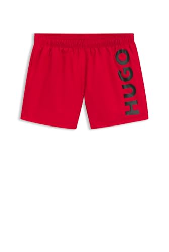 HUGO Herren ABAS Badeshorts mit vertikalem Logo-Print Hellrosa M von HUGO