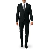 HUGO Herren Anzug Schwarz Schurwoll-Stretch von HUGO
