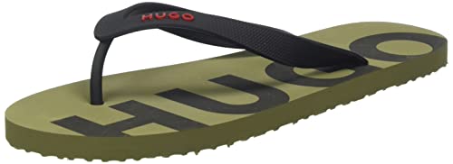 HUGO Herren Arvel Thng Flipflops mit Logo-Details, Open Green345, 35/36 von HUGO