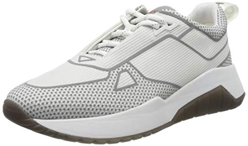 HUGO Atom_Runn_msrf, Herren Sneaker, Weiß (White 100), 45 EU (11 UK) von HUGO