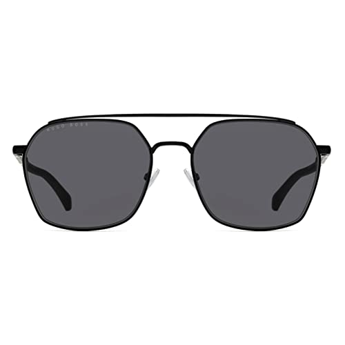 HUGO Herren BOSS 1131/S Sonnenbrille, Matte Black, 60 von HUGO