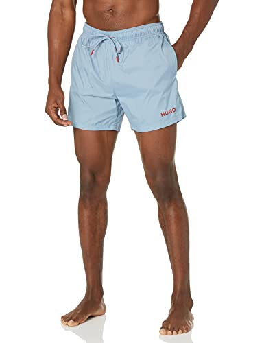 HUGO Herren-Badehose mit Standard-Pop-Logo, hellblau, XL von HUGO