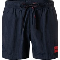 HUGO Herren Badeshorts blau Mikrofaser unifarben von HUGO