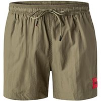 HUGO Herren Badeshorts grün Mikrofaser unifarben von HUGO