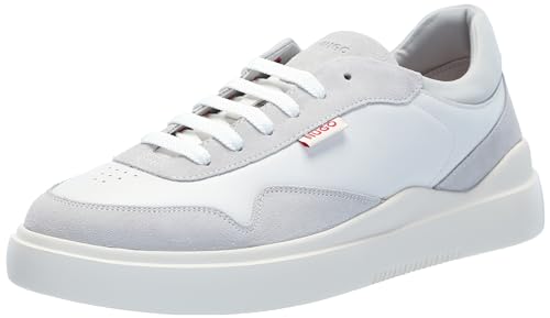 HUGO Herren Blake Cupsole Smooth Sneakers Sneaker, Schiefergrau, 40 EU von HUGO