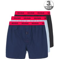 HUGO Herren Boxershorts blau,grau,schwarz Reine Baumwolle unifarben von HUGO