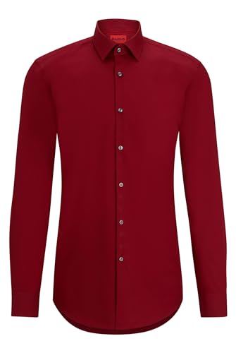 HUGO Herren C-jenno Shirt, Dark Red604, 43 EU HUGO Herren C-jenno Shirt, Dark Red604, 43 EU von HUGO