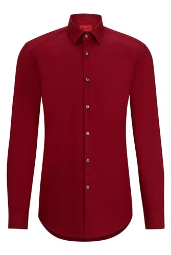 HUGO Herren C-jenno Shirt, Dark Red604, 45 EU von HUGO