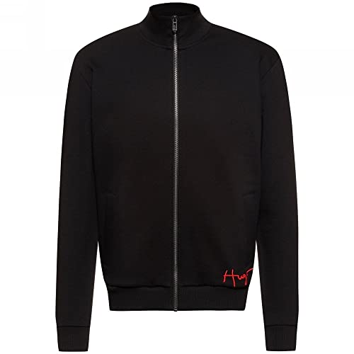 HUGO Herren Daperol Sweatjacke aus Bio-Baumwolle mit handgeschriebenem Logo von HUGO