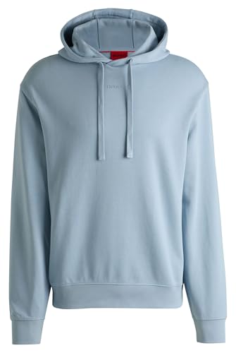 HUGO Herren Dapo Relaxed-Fit Hoodie aus Baumwoll-Terry mit Logo-Print Blau M von HUGO