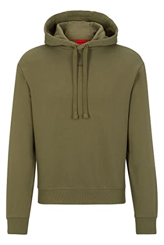 HUGO Herren Dapo Relaxed-Fit Hoodie aus Baumwoll-Terry mit Logo-Print Hellgrün XL von HUGO