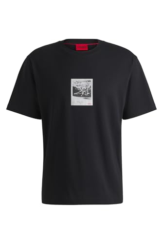 HUGO Herren Darthy T-Shirt aus Baumwoll-Jersey mit Hunde-Grafik Schwarz001 L HUGO Herren Darthy T-Shirt aus Baumwoll-Jersey mit Hunde-Grafik Schwarz001 L von HUGO