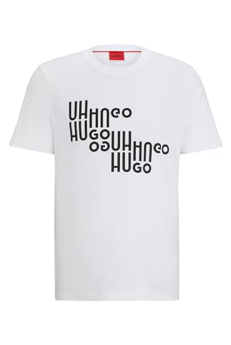 HUGO Herren Davalon T-Shirt, White100, S EU von HUGO