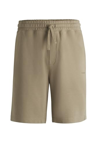 HUGO Herren Dayono Relaxed-Fit Shorts aus Baumwoll-Terry mit Logo-Print Braun M von HUGO