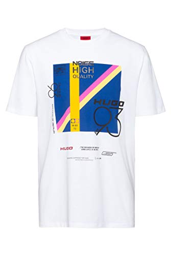 HUGO Herren Debel T-Shirt aus Single Jersey 93"-Grafik von HUGO