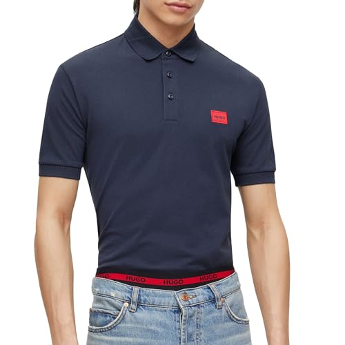 HUGO Herren Dereso232 Polo, Dark Blue405, XL EU von HUGO