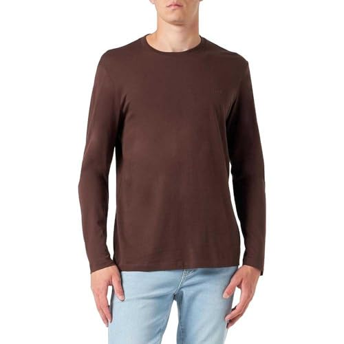 HUGO Herren Derol222 T-Shirt, Dark Brown201, XS EU von HUGO