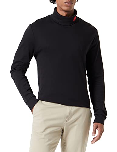 HUGO Herren Derollo224 Slim-Fit Longsleeve mit rotem Logo-Label Schwarz001 XL HUGO Herren Derollo224 Slim-Fit Longsleeve mit rotem Logo-Label Schwarz001 XL von HUGO