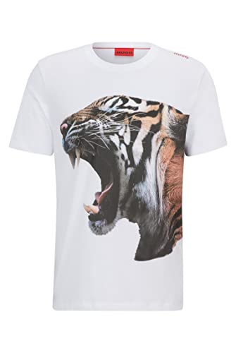 Hugo Herren Digre T_Shirt, White100, XL EU von HUGO