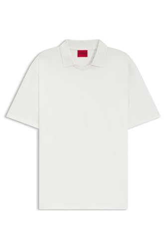 HUGO Herren Dimersve Relaxed-Fit Poloshirt aus merzerisiertem Stretch-Baumwoll-Piqué Natur XL HUGO Herren Dimersve Relaxed-Fit Poloshirt aus merzerisiertem Stretch-Baumwoll-Piqué Natur XL von HUGO