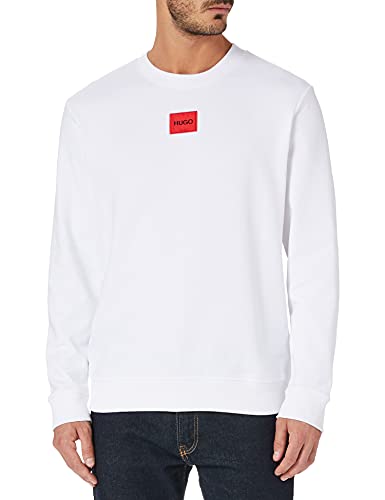 HUGO Herren Diragol212 Sweatshirt, White100, XS von HUGO