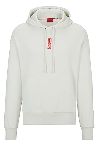 HUGO Herren Diushi Relaxed-Fit Hoodie aus Baumwolle mit Marker-Logos Hellgrün XL von HUGO