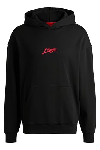 HUGO Herren Dlogolong Relaxed-Fit Hoodie aus Baumwoll-Terry mit Logo-Prints Schwarz XXL HUGO Herren Dlogolong Relaxed-Fit Hoodie aus Baumwoll-Terry mit Logo-Prints Schwarz XXL von HUGO