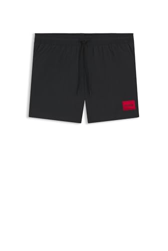 HUGO Herren Dominica Badeshorts mit Logo-Label Schwarz001 XL von HUGO