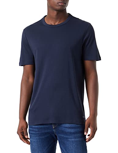 HUGO Herren Dozy Regular-Fit T-Shirt aus Pima-Baumwolle mit Kontrast-Logo Dunkelblau M von HUGO