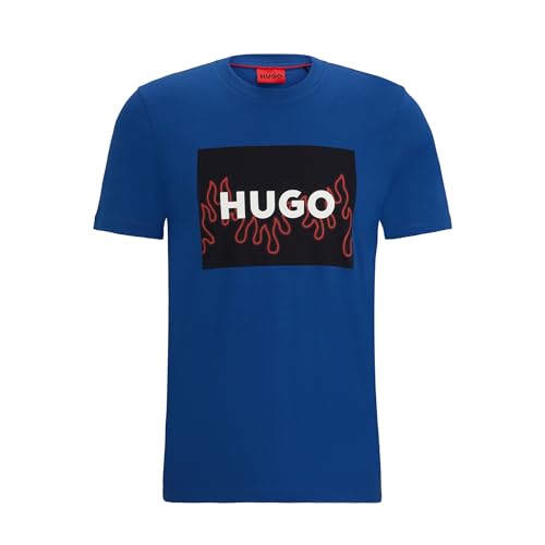 HUGO Herren Dulive_u241 T-Shirt, Medium Blue420, S EU von HUGO