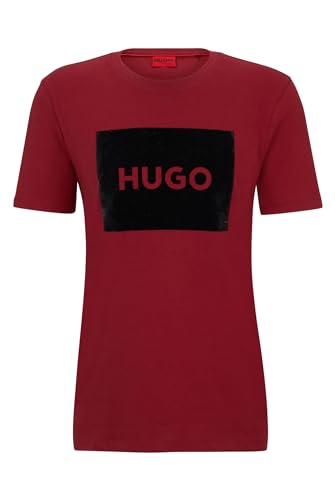 HUGO Herren Dulive_v T-Shirt, Dark Red604, M EU von HUGO