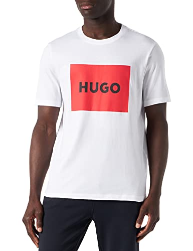 HUGO Herren Dulive222 T-Shirt, White100, M EU von HUGO