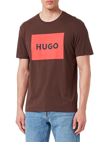 HUGO Herren Dulive222 T-Shirt, Dark Brown201, L EU von HUGO