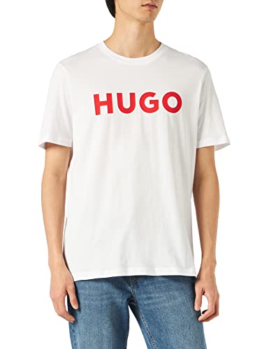 HUGO Herren dolive T Shirt, New - White100, XL EU von HUGO