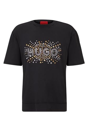 HUGO Herren Dunic T-Shirt, Black1, XL EU von HUGO