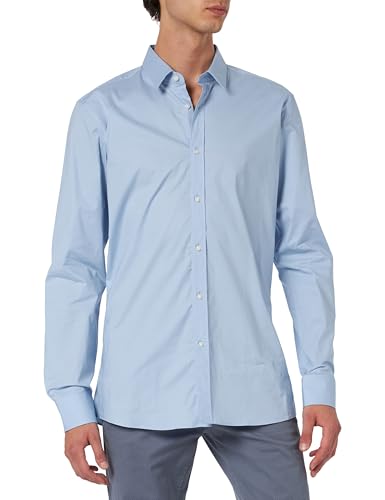 HUGO Herren Elisha02 Shirt, Light/Pastel Blue459, 40 von HUGO