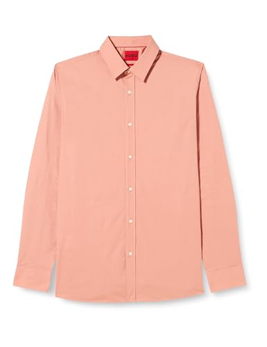 HUGO Herren Elisha02 Shirt, Light/Pastel Red634, 46 von HUGO