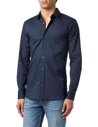 HUGO Herren Elisha02 Shirt, Navy413, 37 von HUGO