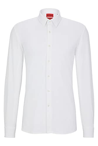 HUGO Herren Elisha02 Shirt, Open White199, 38 EU von HUGO