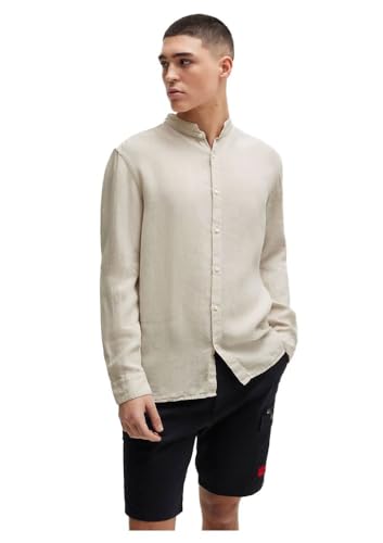 HUGO Herren Elvory Shirt, Light/Pastel Grey55, L von HUGO