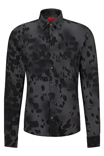 HUGO Herren Ermo Shirt, Dark Grey28, L EU von HUGO